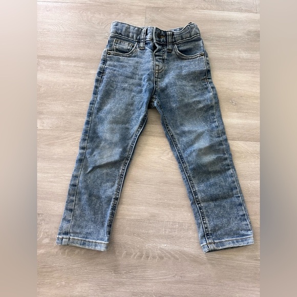 Cat & Jack Size 3T Straight Stretch Blue Jeans Adjustable Waist unisex - Picture 3 of 8
